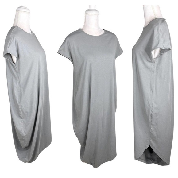 Sz 10-12 Universal Standard gray asymmetric Geneva midi t-shirt dress XS large - Picture 6 of 16